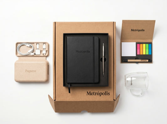 Kit 02 Oficina Primer Día con libreta, taza y accesorios de escritorio, kit de bienvenida para nuevos colaboradores de oficina