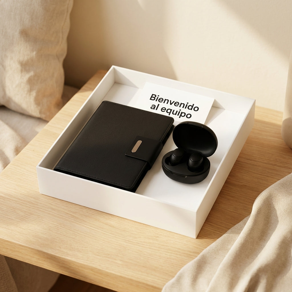 Kit Tecnología Bienvenida corporativo con accesorios tech